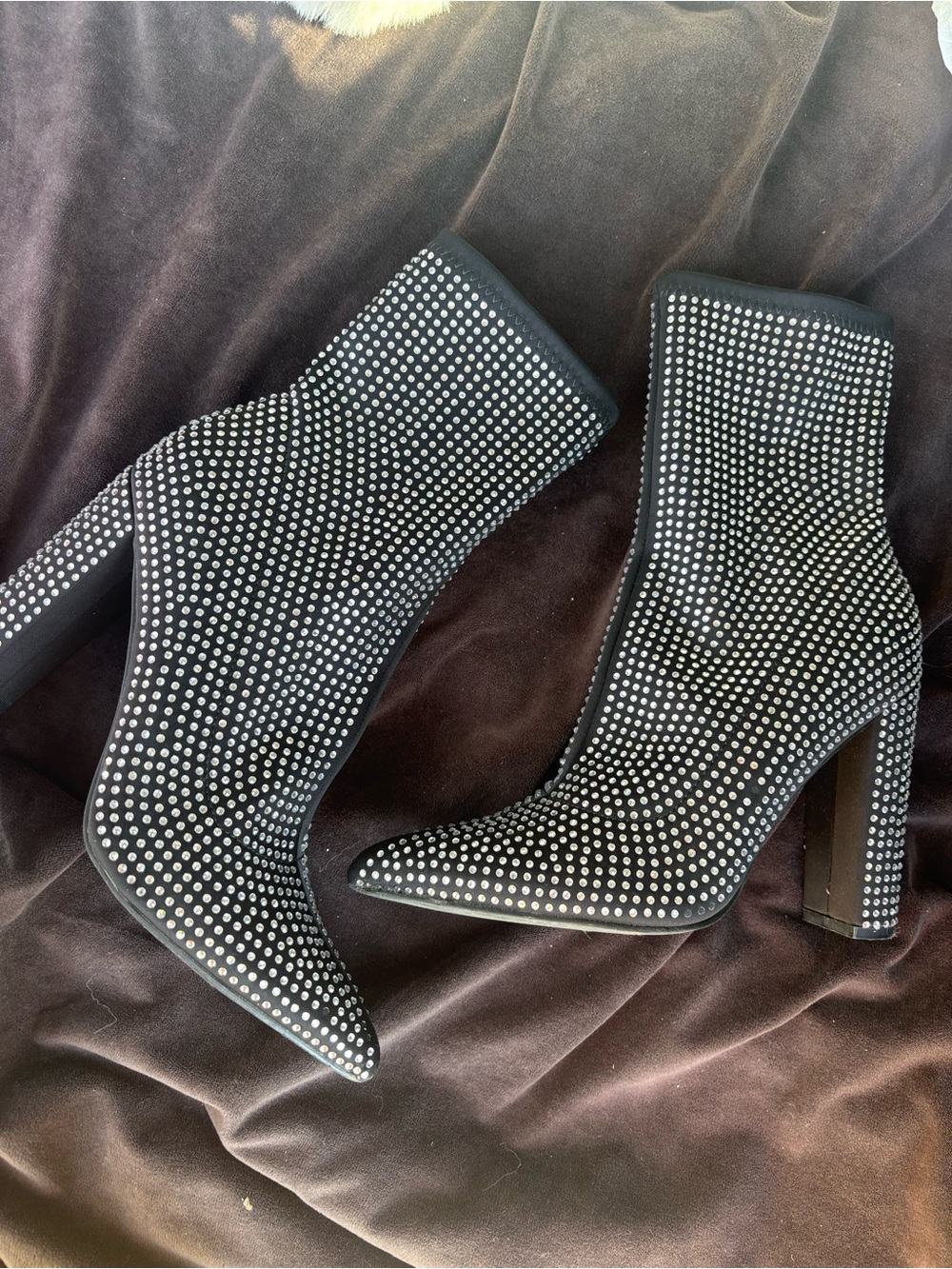 2/10$ ✨ Rhinestone Sparkly Ankle Boots Size 8 | Glam Party Heels
